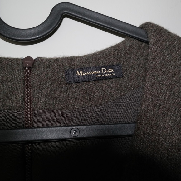 Massimo Dutti cozy olive wool dress - Picture 5 of 5